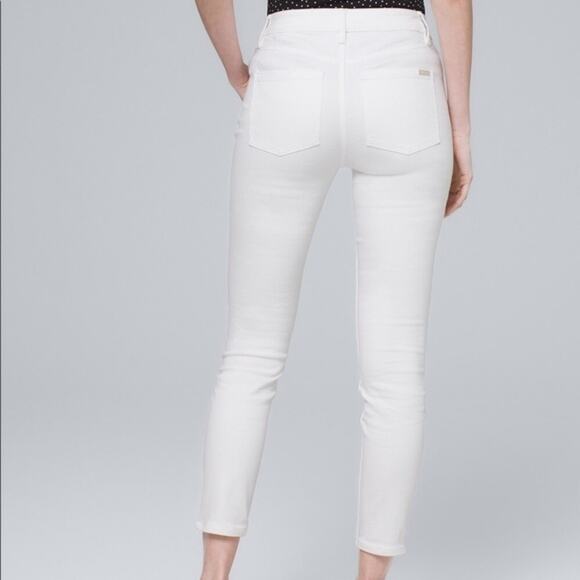 White House Black Market High-Rise Skinny Crop Jeans Size 8 - Picture 2 of 8